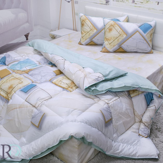 Σετ Σεντόνια Βαμβακοσατέν με Πάπλωμα Marble