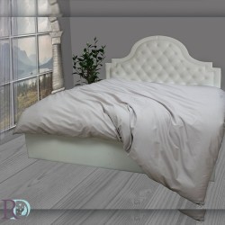 Παπλωματοθήκη με Φερμουάρ 100% Βαμβάκι Γκρι