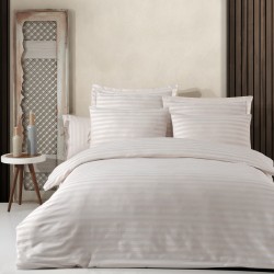 Διπλό Σετ Σεντόνια Λεπτό Βαμβάκι Water Beige