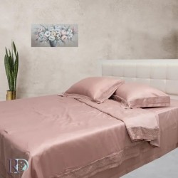 Σεντόνια Τένσελ Pink με Καλοκαιρινό Πάπλωμα