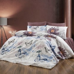 Σετ Σεντόνια Ranforce με Δύο Παπλωματοθήκες Πεταλούδες