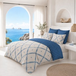 Διπλό κρεβάτι από βαμβάκι Χάσε Μωσαϊκό